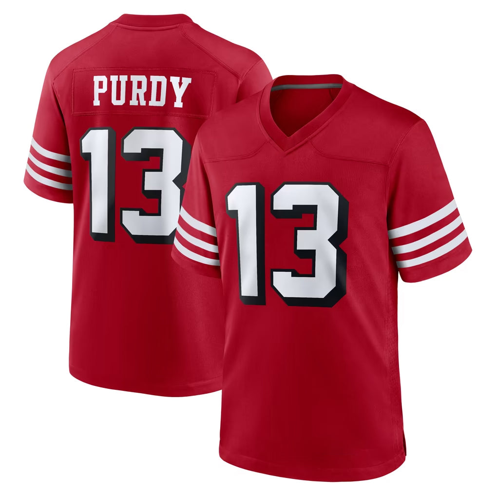 Parkc SF.49ers #13 Brock Purdy Player Red Limited Alternate Home Game Stitched Jerseys