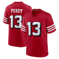 Parkc SF.49ers #13 Brock Purdy Player Red Limited Alternate Home Game Stitched Jerseys