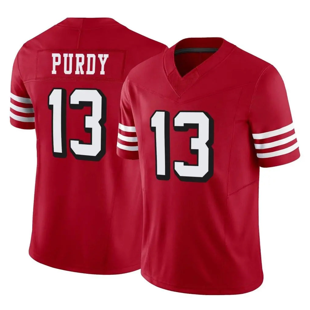 Parkc SF.49ers #13 Brock Purdy Player Red Limited Alternate Vapor F.U.S.E. Home Game Stitched Jerseys