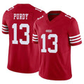 Parkc SF.49ers #13 Brock Purdy Player Red Limited Vapor F.U.S.E. Home Game Stitched Jerseys