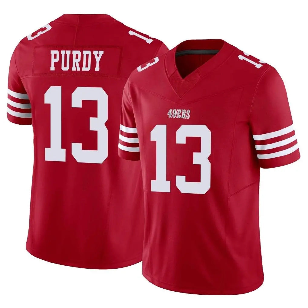 Parkc SF.49ers #13 Brock Purdy Player Red Limited Vapor F.U.S.E. Home Game Stitched Jerseys