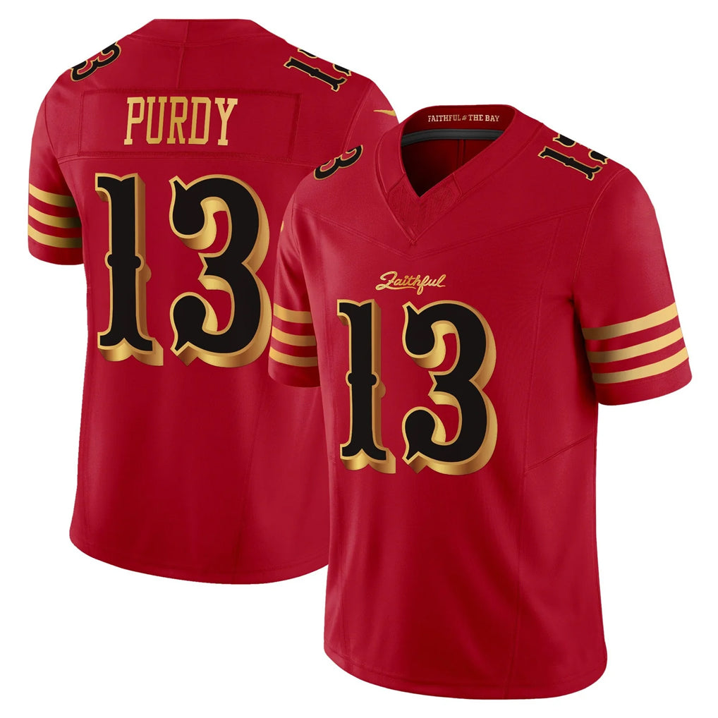 Parkc SF.49ers #13 Brock Purdy Player Red Rivalries Vapor Limited Home Game Stitched Jerseys
