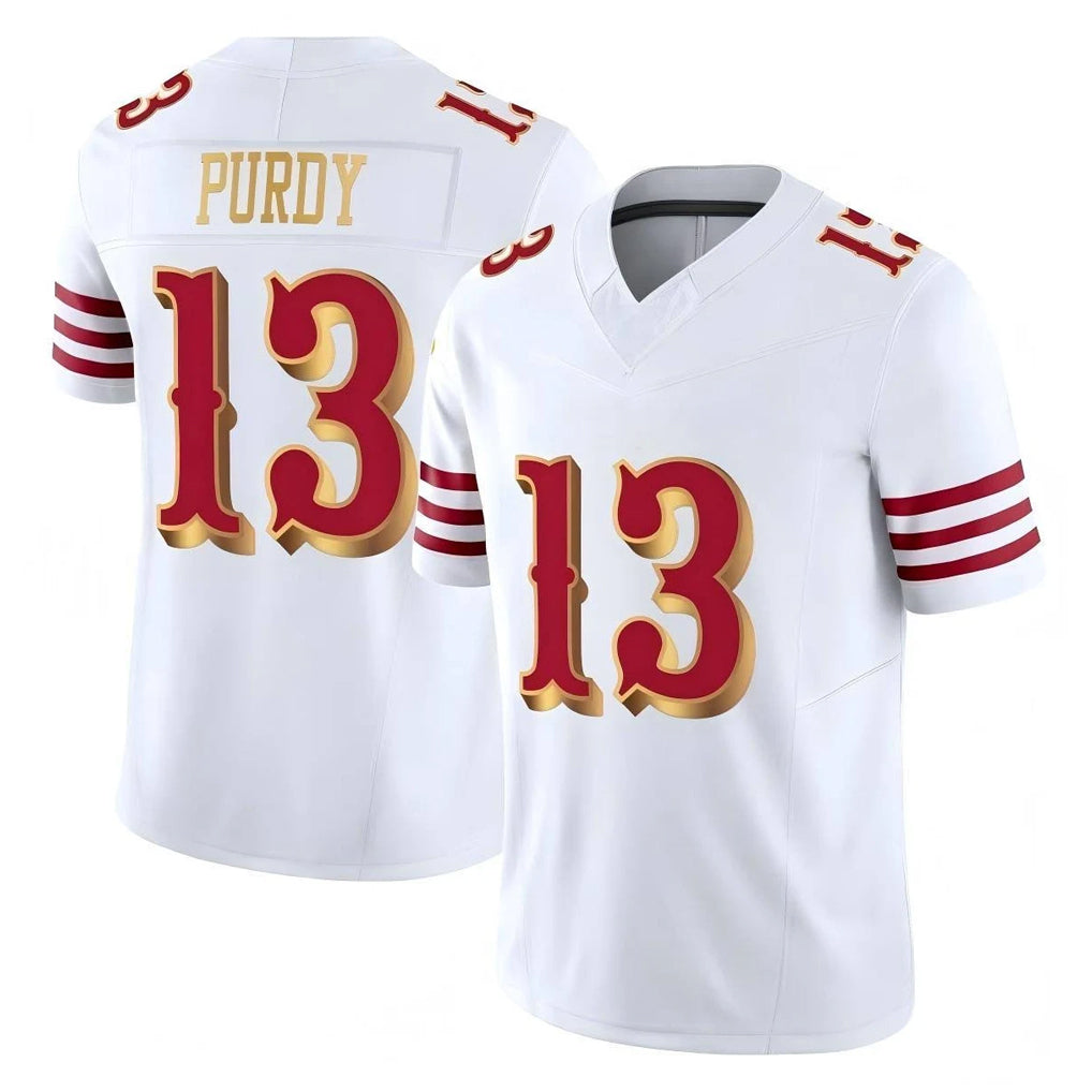 Parkc SF.49ers #13 Brock Purdy Player White 2025 Rivalries Collection Game Limited Stitched Jerseys