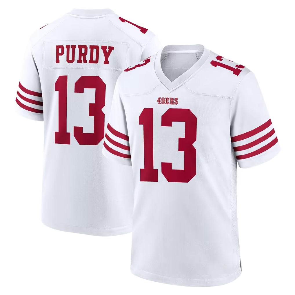 Parkc SF.49ers #13 Brock Purdy Player White Game Home Stitched Jerseys