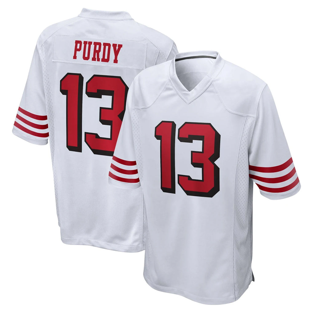 Parkc SF.49ers #13 Brock Purdy Player White Limited Alternate Home Game Stitched Jerseys