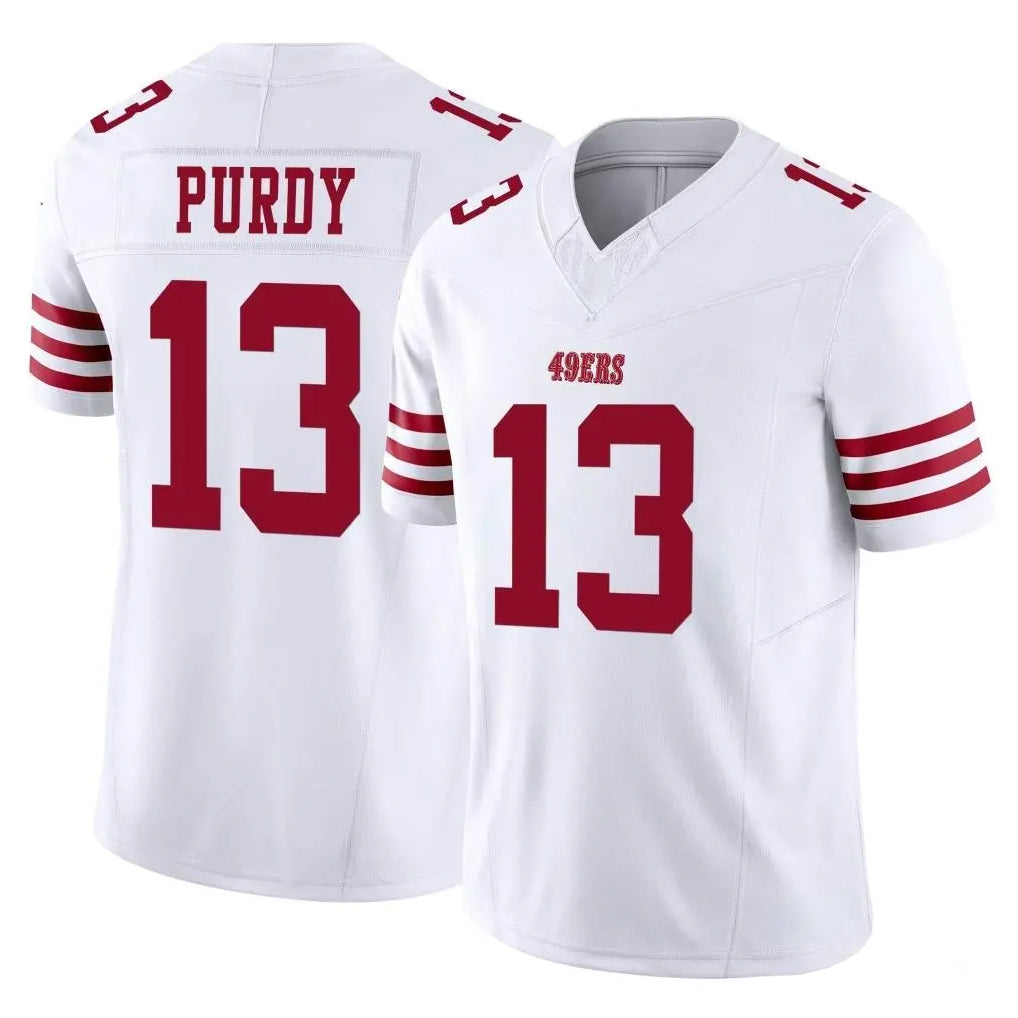 Parkc SF.49ers #13 Brock Purdy Player White Limited Vapor F.U.S.E. Home Game Stitched Jerseys