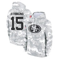Parkc SF.49ers #15 De'Zhaun Stribling Player Arctic Camo Limited Salute to Service Pullover Hoodies Game Stitched Jerseys