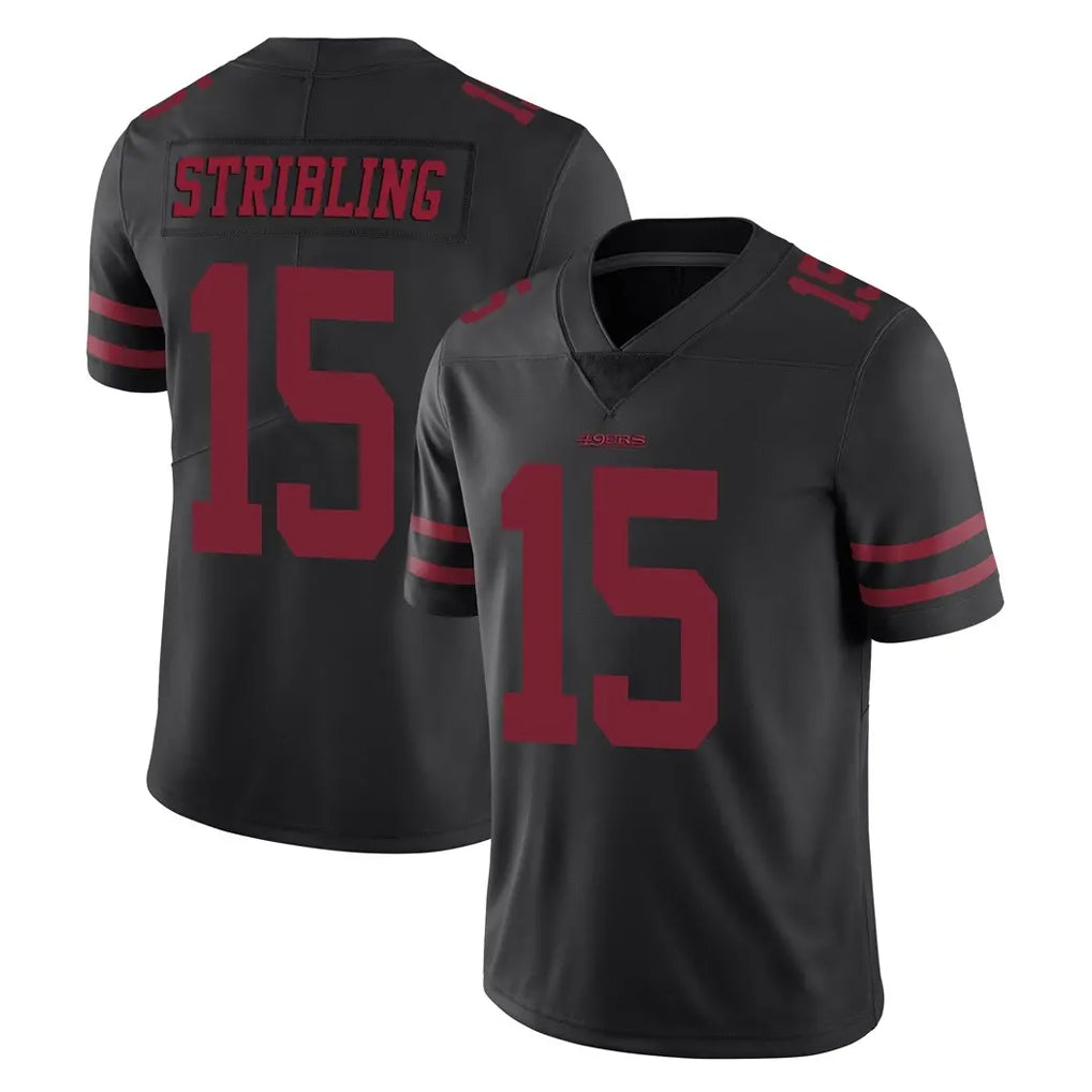 Parkc SF.49ers #15 De'Zhaun Stribling Player Black Alternate Limited Vapor Untouchable Home Game Stitched Jerseys