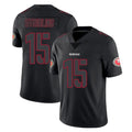 Parkc SF.49ers #15 De'Zhaun Stribling Player Black Impact Limited Home Game Stitched Jerseys