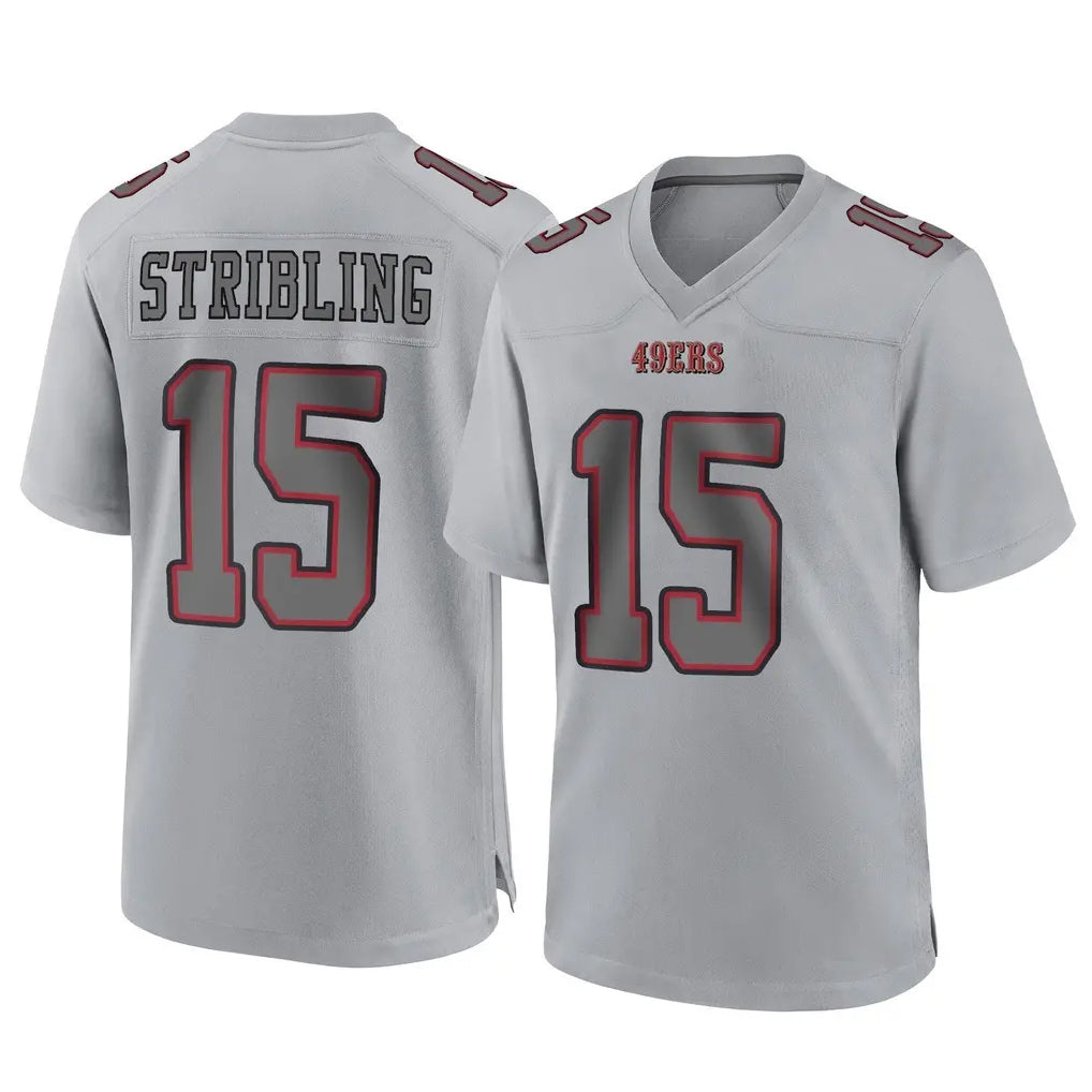 Parkc SF.49ers #15 De'Zhaun Stribling Player Gray Atmosphere Fashion Home Game Stitched Jerseys