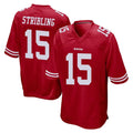 Parkc SF.49ers #15 De'Zhaun Stribling Player Red Home Game Stitched Jerseys