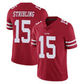 Parkc SF.49ers #15 De'Zhaun Stribling Player Red Limited Vapor Untouchable Home Game Stitched Jerseys