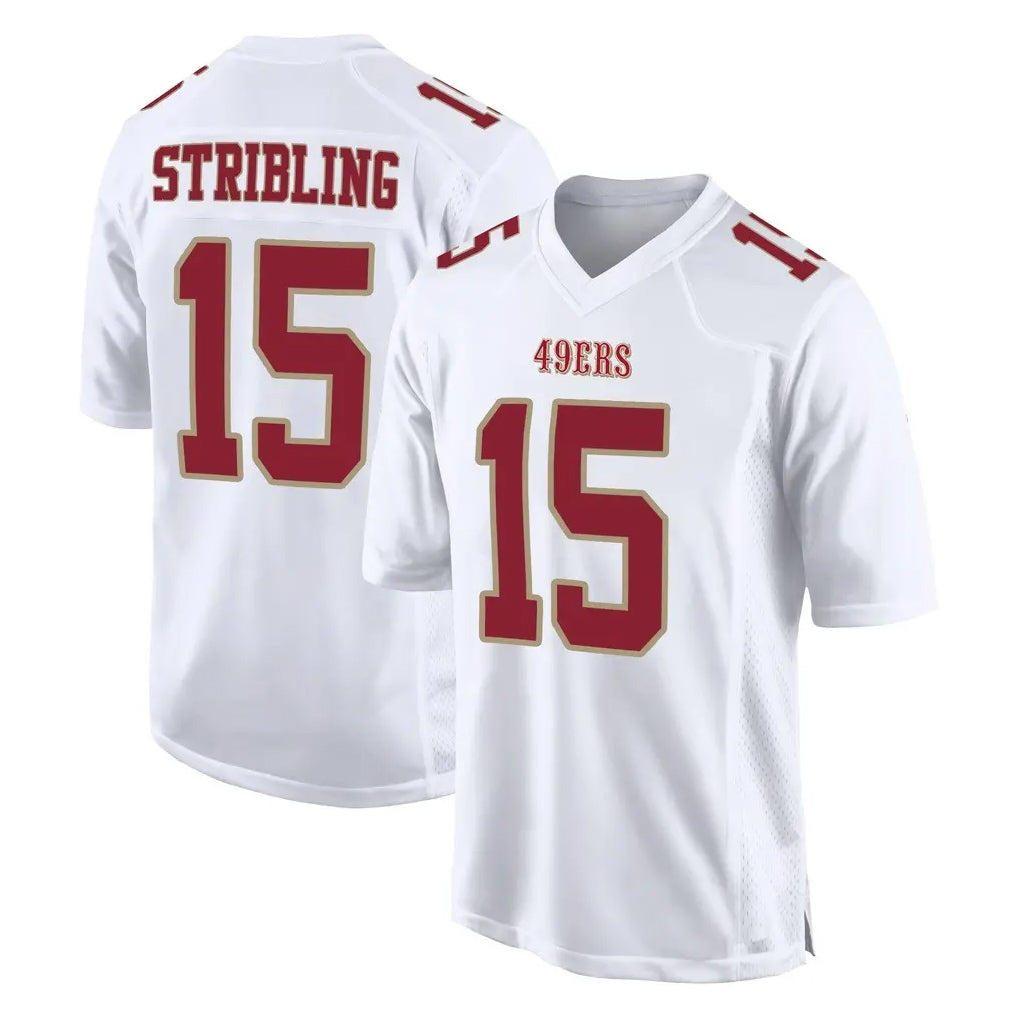 Parkc SF.49ers #15 De'Zhaun Stribling Player White Fashion Home Game Stitched Jerseys