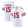 Parkc SF.49ers #15 De'Zhaun Stribling Player White Game Home Stitched Jerseys