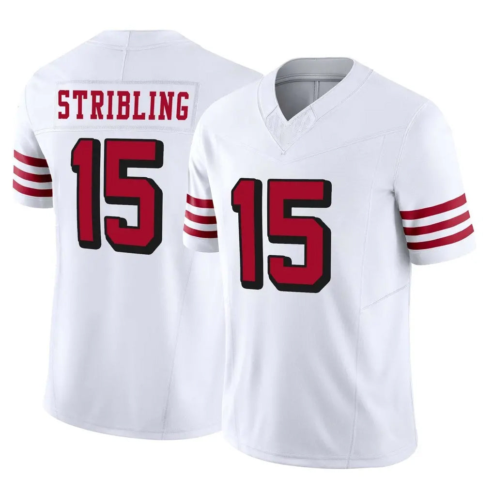 Parkc SF.49ers #15 De'Zhaun Stribling Player White Limited Alternate Vapor F.U.S.E. Home Game Stitched Jerseys