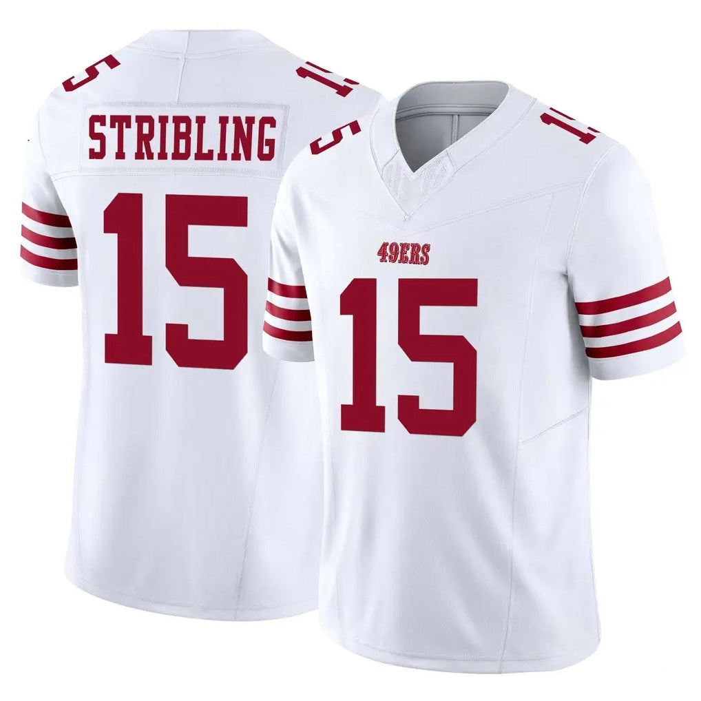 Parkc SF.49ers #15 De'Zhaun Stribling Player White Limited Vapor F.U.S.E. Home Game Stitched Jerseys