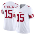 Parkc SF.49ers #15 De'Zhaun Stribling Player White Limited Vapor F.U.S.E. Home Game Stitched Jerseys