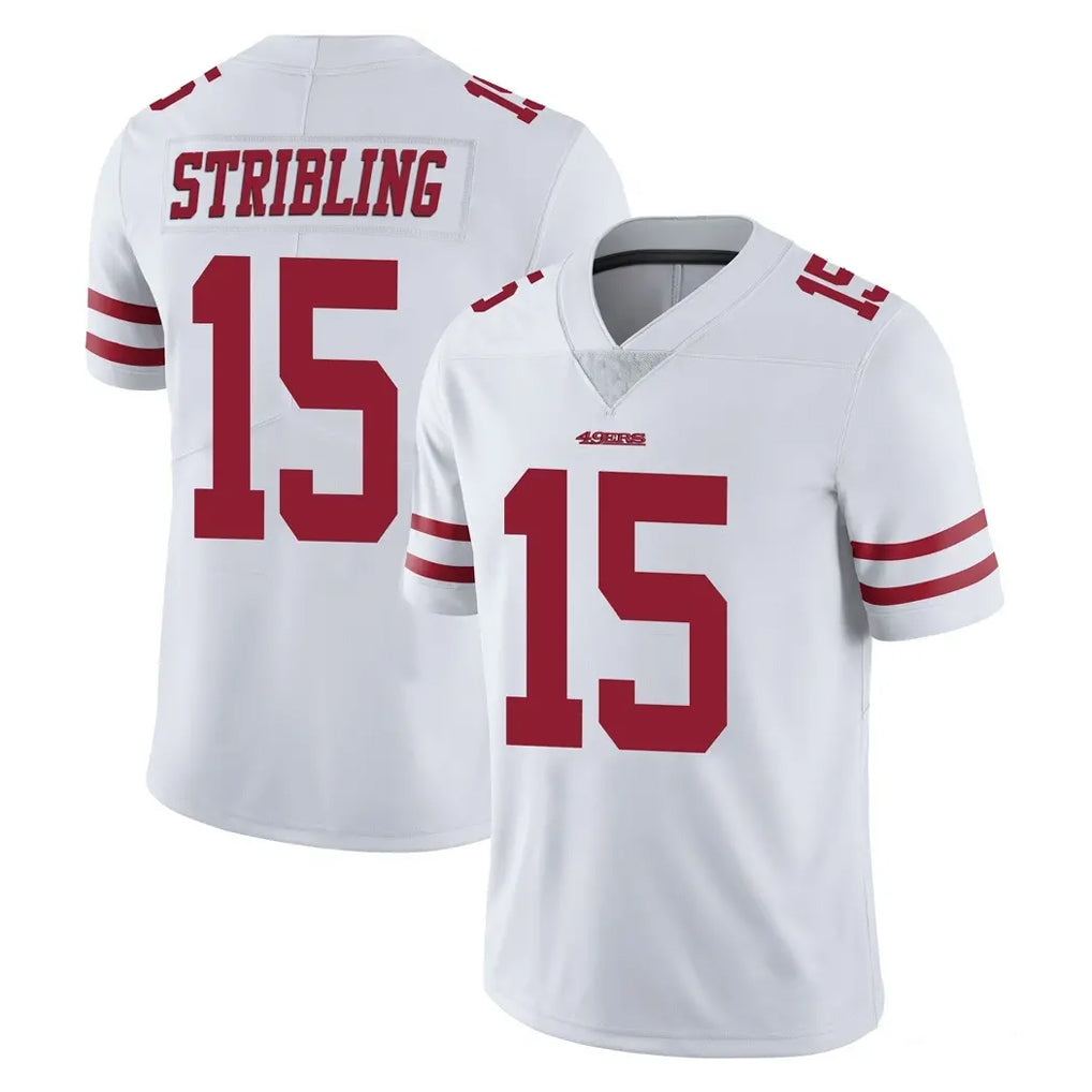 Parkc SF.49ers #15 De'Zhaun Stribling Player White Limited Vapor Untouchable Home Game Stitched Jerseys
