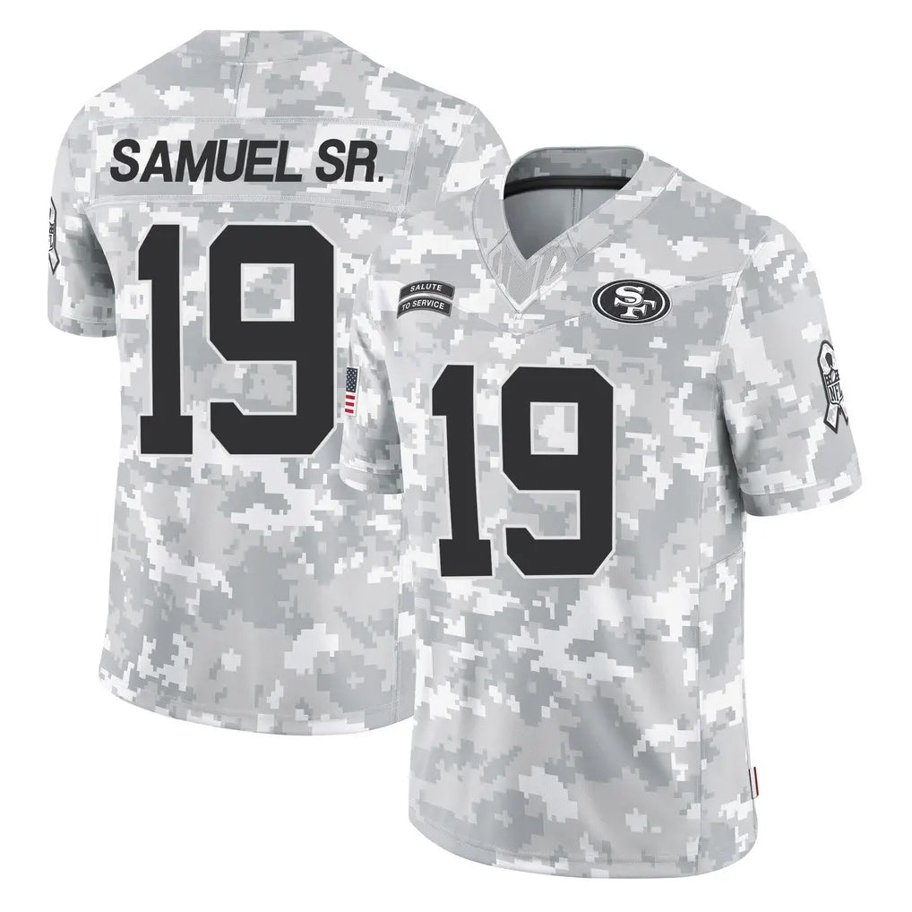 Parkc SF.49ers #19 Deebo Samuel Sr. Player Arctic Camo Limited Salute To Service Home Game Stitched Jerseys
