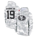 Parkc SF.49ers #19 Deebo Samuel Sr. Player Arctic Camo Limited Salute to Service Pullover Hoodies Game Stitched Jerseys