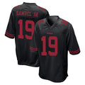 Parkc SF.49ers #19 Deebo Samuel Sr. Player Black Alternate Home Game Stitched Jerseys