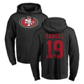 Parkc SF.49ers #19 Deebo Samuel Sr. Player Black LOGO Pullover Hoodies Home Game Stitched Jerseys