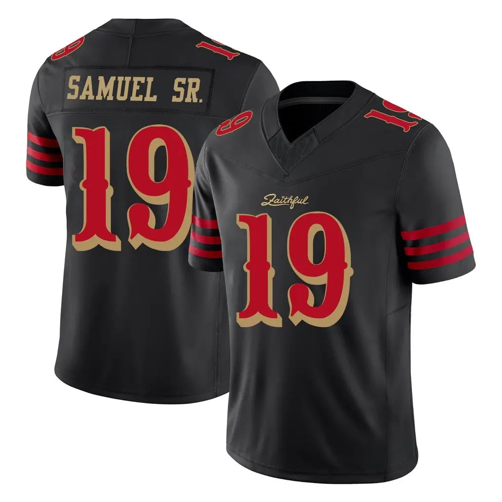 Parkc SF.49ers #19 Deebo Samuel Sr. Player Black Limited Rivalries Collection Home Game Stitched Jerseys