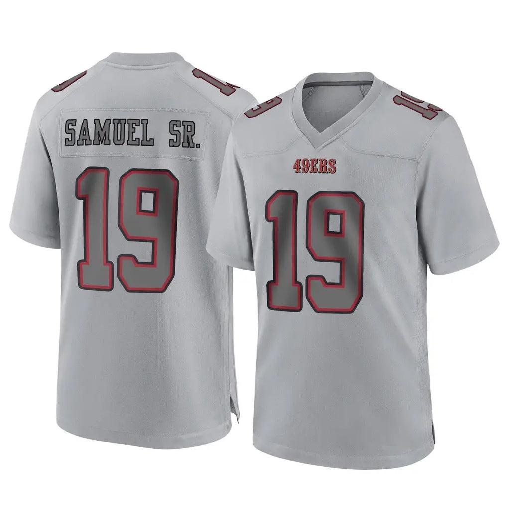 Parkc SF.49ers #19 Deebo Samuel Sr. Player Gray Atmosphere Fashion Home Game Stitched Jerseys