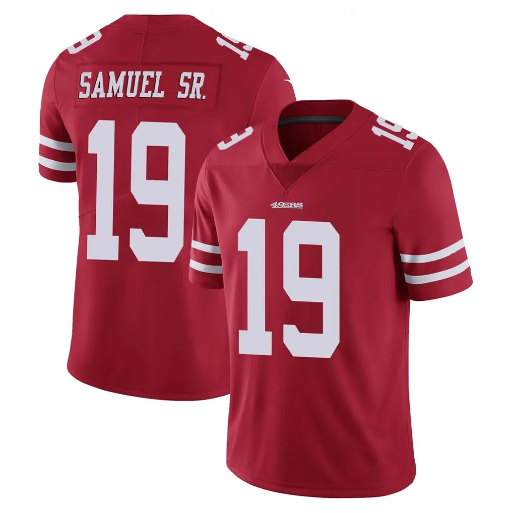 Parkc SF.49ers #19 Deebo Samuel Sr. Player Red Limited Vapor Untouchable Home Game Stitched Jerseys