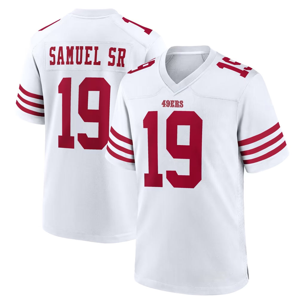 Parkc SF.49ers #19 Deebo Samuel Sr. Player White Game Home Stitched Jerseys