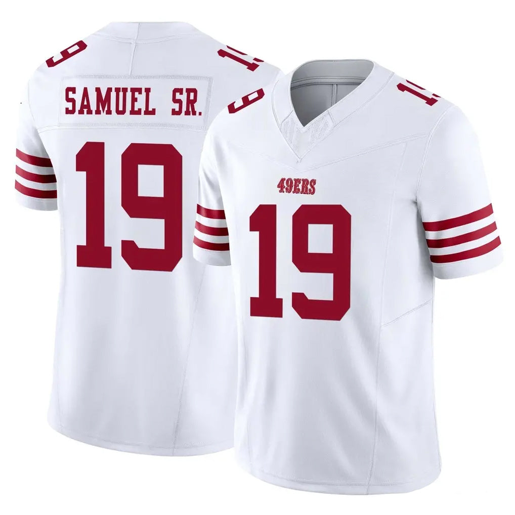 Parkc SF.49ers #19 Deebo Samuel Sr. Player White Limited Vapor F.U.S.E. Home Game Stitched Jerseys