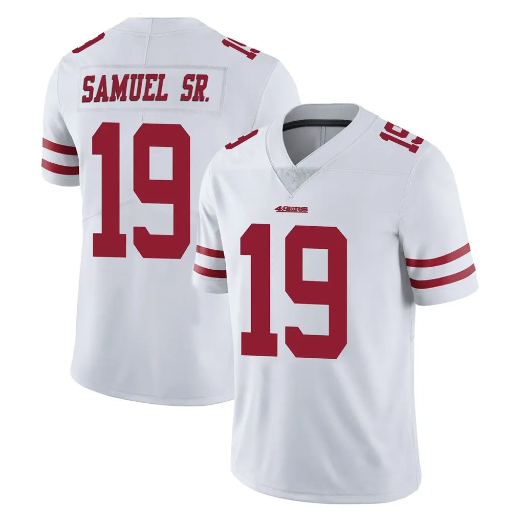 Parkc SF.49ers #19 Deebo Samuel Sr. Player White Limited Vapor Untouchable Home Game Stitched Jerseys