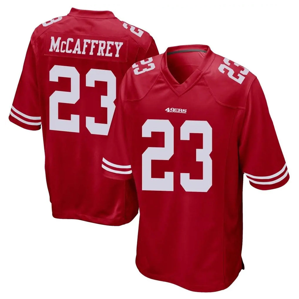 Parkc SF.49ers #23 Christian McCaffrey Player Red Home Game Stitched Jerseys