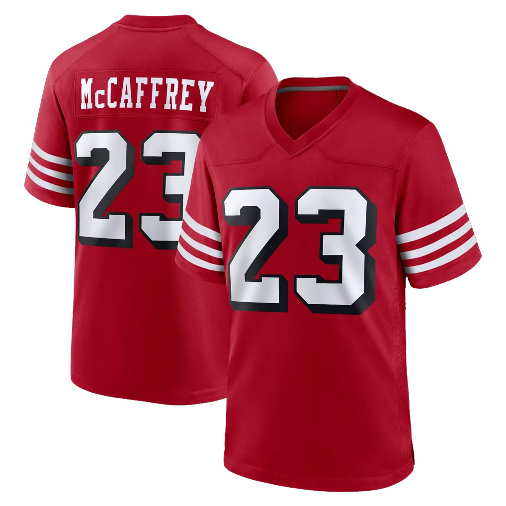 Parkc SF.49ers #23 Christian McCaffrey Player Red Limited Alternate Home Game Stitched Jerseys