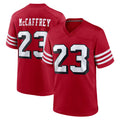 Parkc SF.49ers #23 Christian McCaffrey Player Red Limited Alternate Home Game Stitched Jerseys