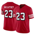 Parkc SF.49ers #23 Christian McCaffrey Player Red Limited Alternate Vapor F.U.S.E. Home Game Stitched Jerseys