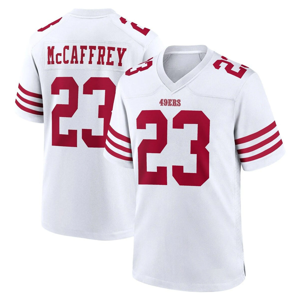 Parkc SF.49ers #23 Christian McCaffrey Player White Game Home Stitched Jerseys