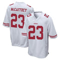 Parkc SF.49ers #23 Christian McCaffrey Player White Home Game Stitched Jerseys