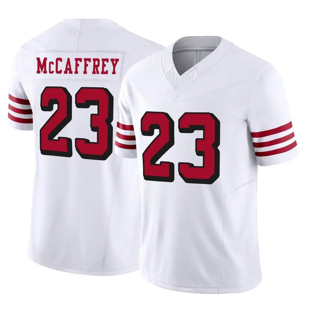 Parkc SF.49ers #23 Christian McCaffrey Player White Limited Alternate Vapor F.U.S.E. Home Game Stitched Jerseys