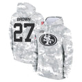 Parkc SF.49ers #27 Ji'Ayir Brown Player Arctic Camo Limited Salute to Service Pullover Hoodies Game Stitched Jerseys