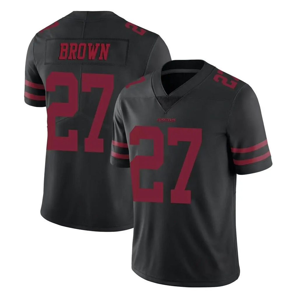 Parkc SF.49ers #27 Ji'Ayir Brown Player Black Alternate Limited Vapor Untouchable Home Game Stitched Jerseys