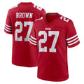Parkc SF.49ers #27 Ji'Ayir Brown Player Red Game Home Stitched Jerseys