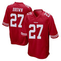 Parkc SF.49ers #27 Ji'Ayir Brown Player Red Home Game Stitched Jerseys