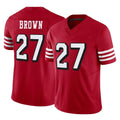 Parkc SF.49ers #27 Ji'Ayir Brown Player Red Limited Alternate Vapor F.U.S.E. Home Game Stitched Jerseys