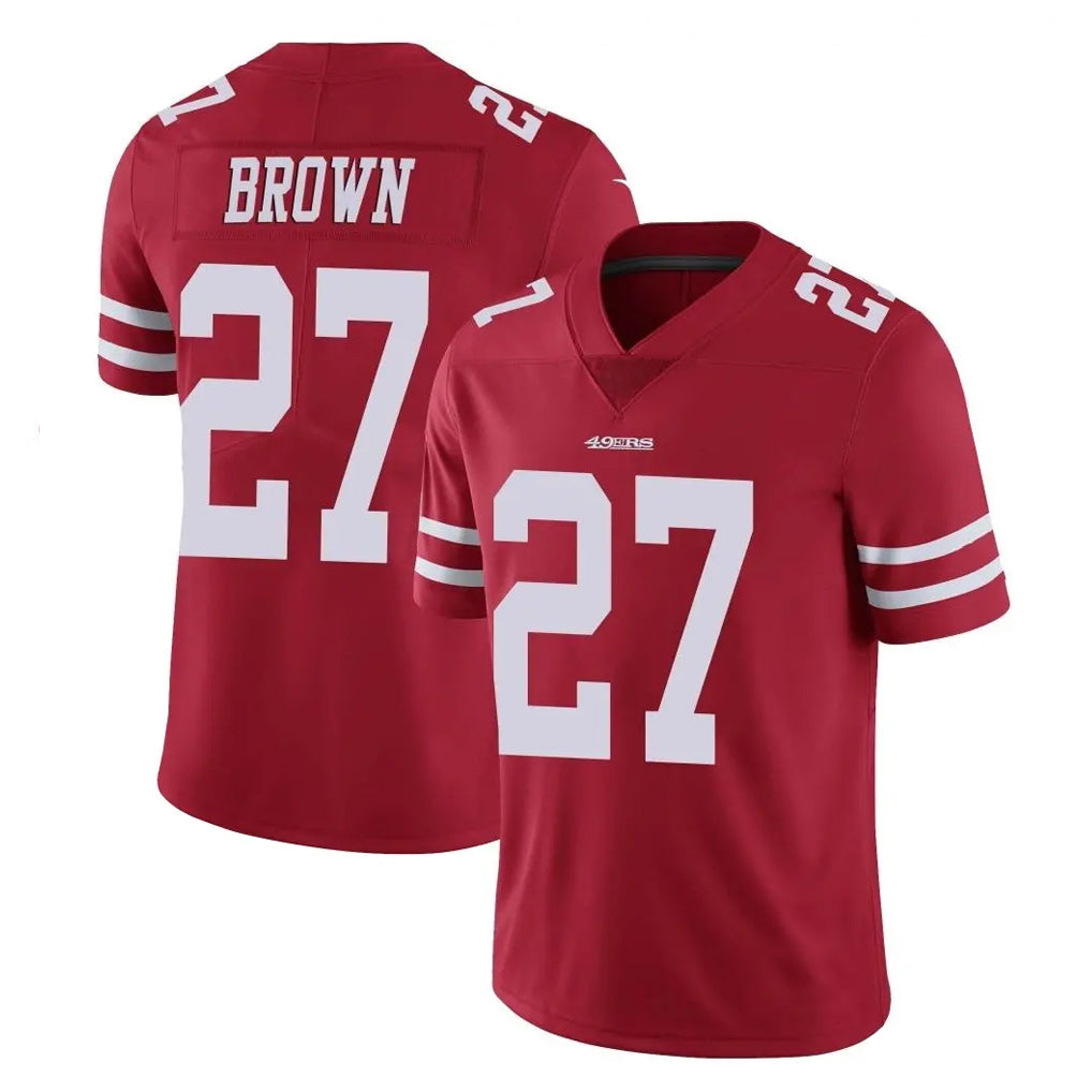 Parkc SF.49ers #27 Ji'Ayir Brown Player Red Limited Vapor Untouchable Home Game Stitched Jerseys