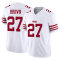 Parkc SF.49ers #27 Ji'Ayir Brown Player White Limited Vapor F.U.S.E. Home Game Stitched Jerseys