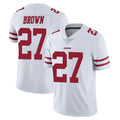 Parkc SF.49ers #27 Ji'Ayir Brown Player White Limited Vapor Untouchable Home Game Stitched Jerseys