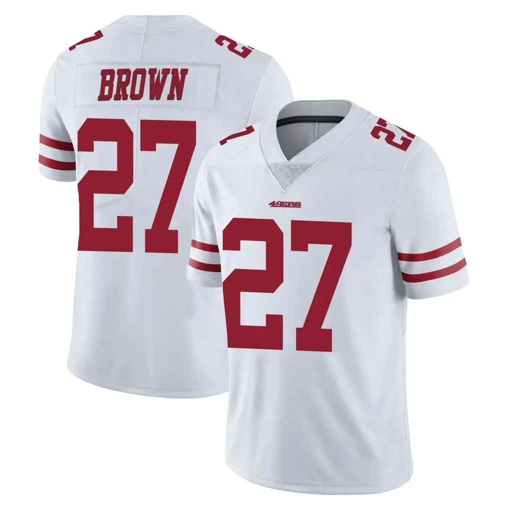 Parkc SF.49ers #27 Ji'Ayir Brown Player White Limited Vapor Untouchable Home Game Stitched Jerseys