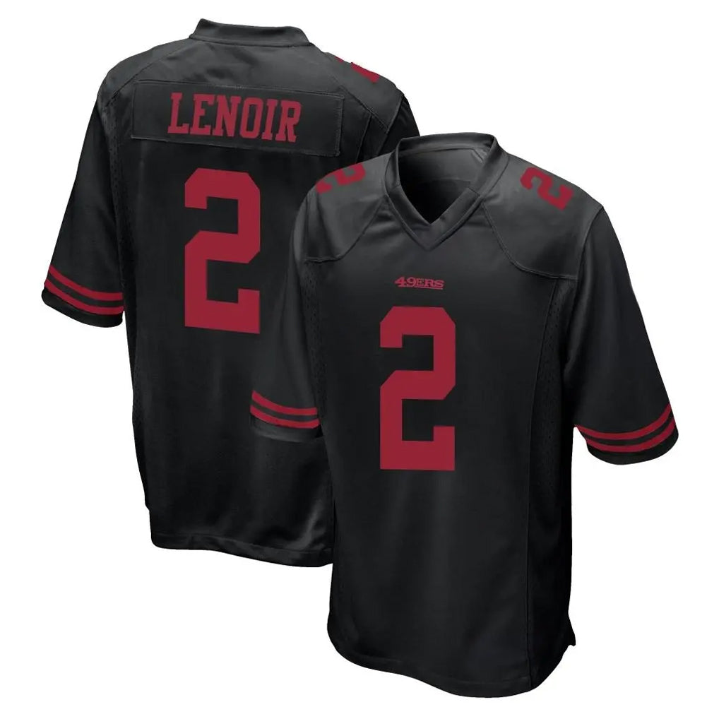 Parkc SF.49ers #2 Deommodore Lenoir Player Black Alternate Home Game Stitched Jerseys