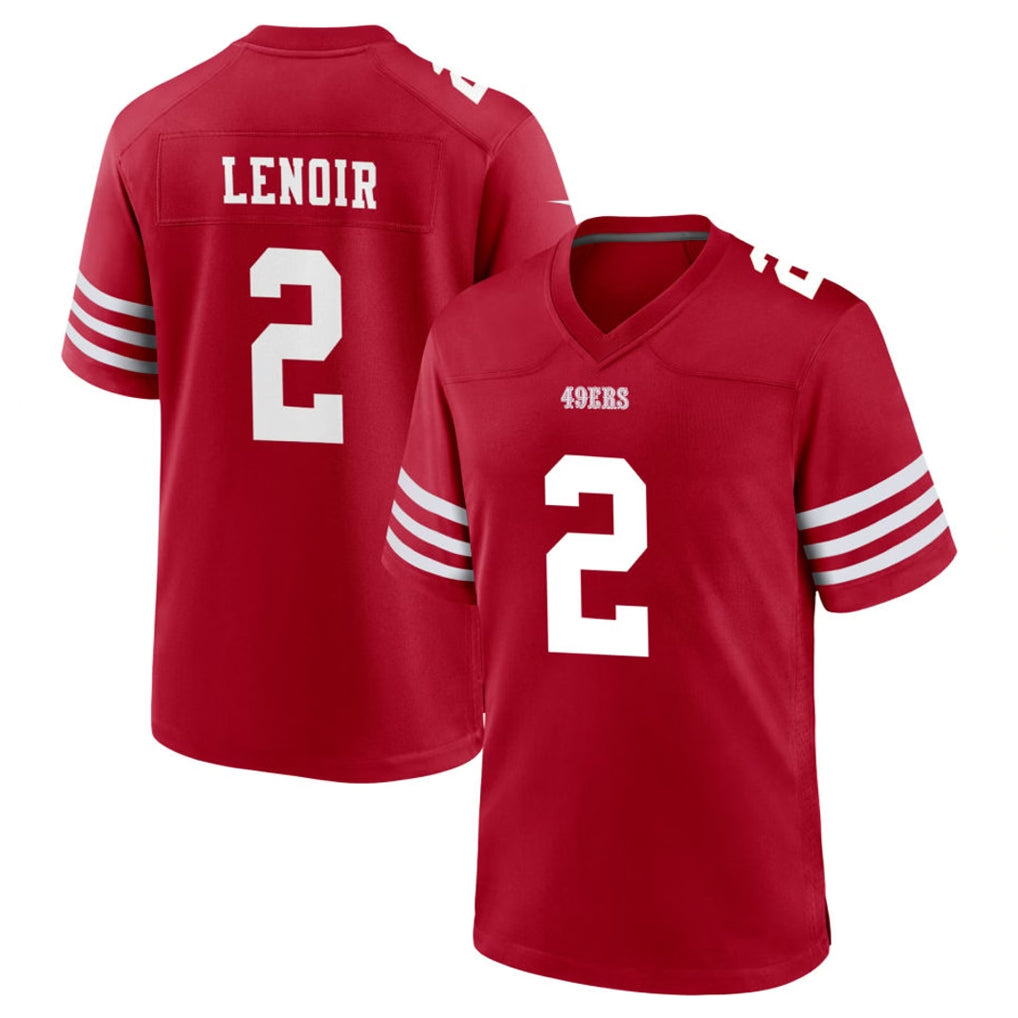 Parkc SF.49ers #2 Deommodore Lenoir Player Red Game Home Stitched Jerseys